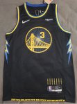 NBA 3 Poole Warriors 21-22 city Maillot noir